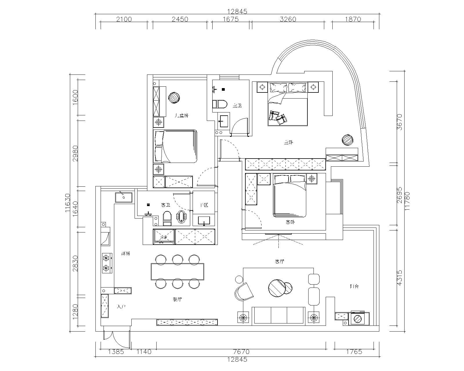 三葉石新作 | 華泰壹品125㎡，簡約純粹的美